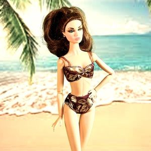 Vintage Barbie/Poppy Parker swimsuit / high-waist bikini